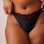 gewatteerde kanten g-string vrouwen zwart Lounge ondergoed 008ZJ496 - Image 3