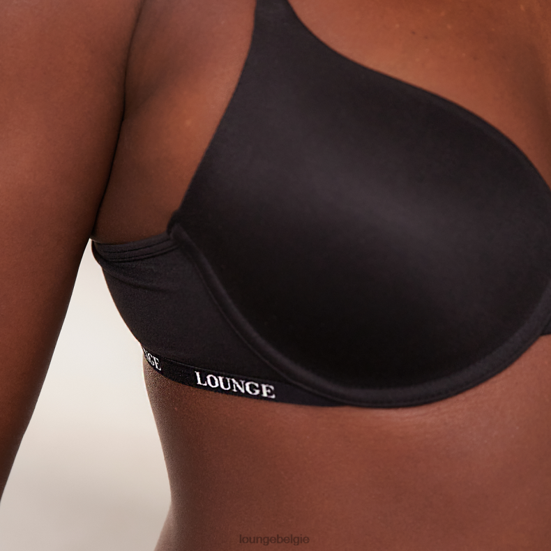 gladde klassieke T-shirt bh & string/slip set vrouwen zwart Lounge ondergoed 008ZJ135 - Image 12