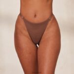 gladde mesh string vrouwen kastanje Lounge ondergoed 008ZJ515