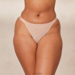 gladde mesh string vrouwen taupe Lounge ondergoed 008ZJ516