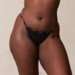 gladde string vrouwen zwart Lounge ondergoed 008ZJ700