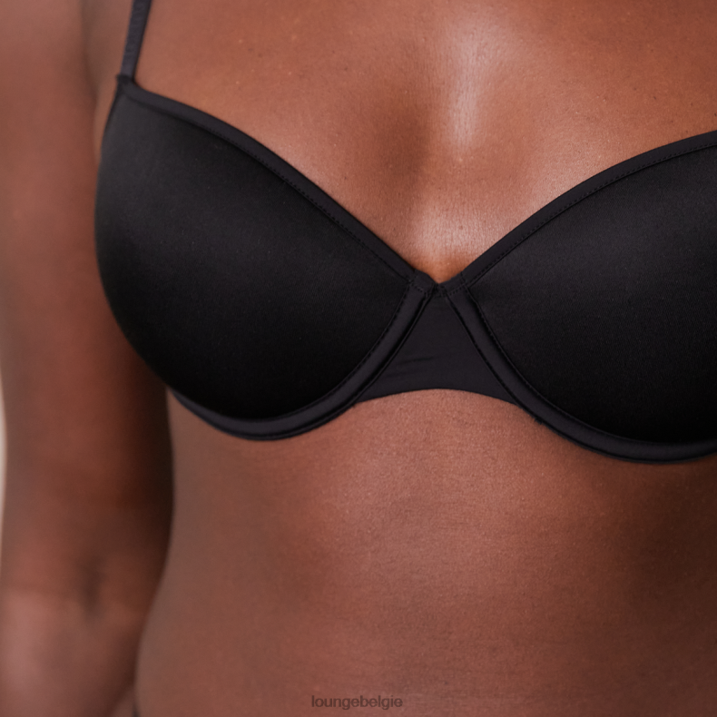 je dagelijkse T-shirt-bh en string/slip-set vrouwen zwart Lounge ondergoed 008ZJ124 - Image 7