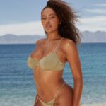 kenmerkende bikinitop vrouwen olijf Lounge badkleding 008ZJ1012 - Image 4