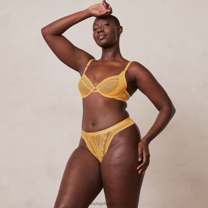 Liberty balconette bh & string/slip set vrouwen mosterd Lounge ondergoed 008ZJ46 - Image 3