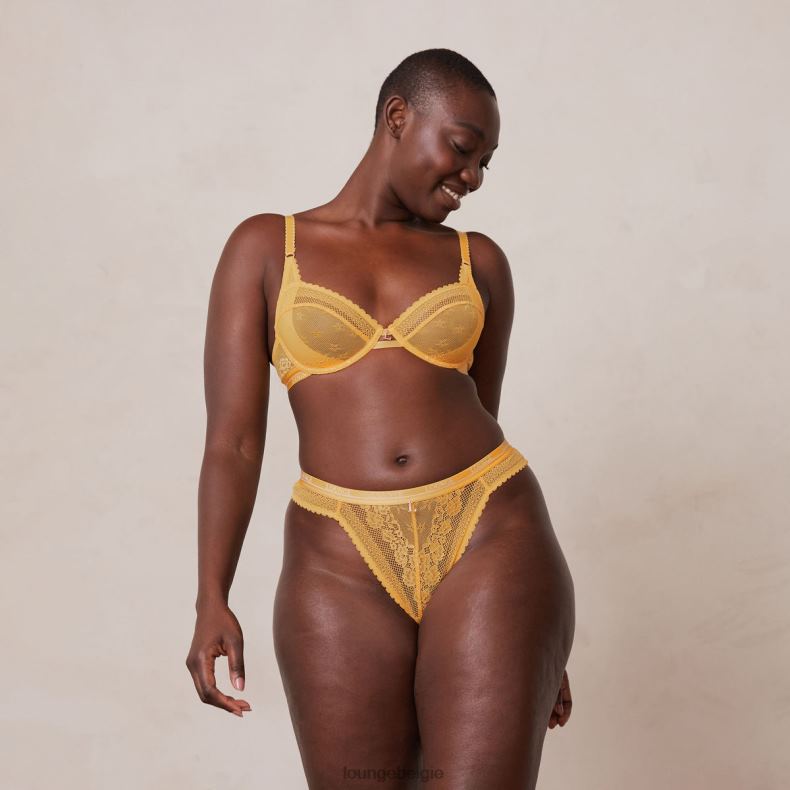 Liberty balconette bh & string/slip set vrouwen mosterd Lounge ondergoed 008ZJ46 - Image 21