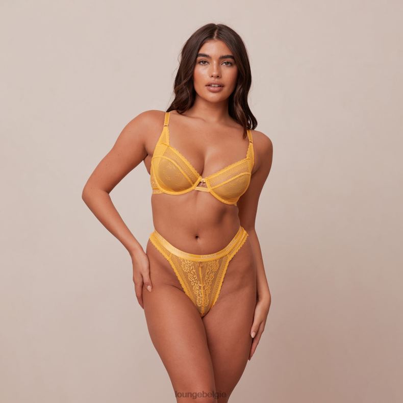 Liberty balconette bh & string/slip set vrouwen mosterd Lounge ondergoed 008ZJ46 - Image 1