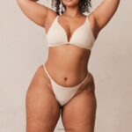 lichte set met diepuitgesneden T-shirt-bh en string/slip zonder beugel vrouwen latte Lounge ondergoed 008ZJ228 - Image 14