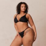 lichte set met diepuitgesneden T-shirt-bh en string/slip zonder beugel vrouwen zwart Lounge ondergoed 008ZJ226 - Image 16
