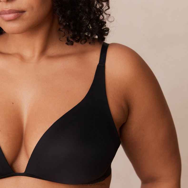 lichte set met diepuitgesneden T-shirt-bh en string/slip zonder beugel vrouwen zwart Lounge ondergoed 008ZJ226 - Image 24