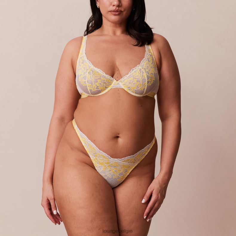 luxe balconette bh & string/slip set vrouwen citroen Lounge ondergoed 008ZJ21 - Image 23