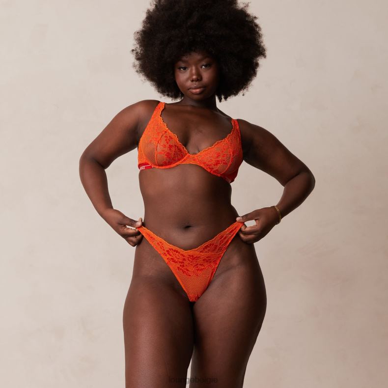 luxe balconette bh & string/slip set vrouwen rood Lounge ondergoed 008ZJ49 - Image 2