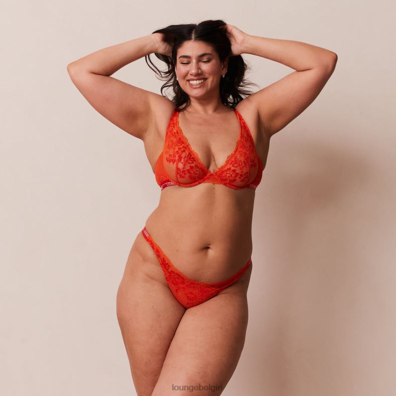 luxe balconette bh & string/slip set vrouwen rood Lounge ondergoed 008ZJ49 - Image 11
