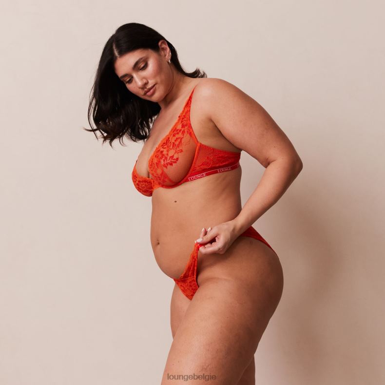 luxe balconette bh & string/slip set vrouwen rood Lounge ondergoed 008ZJ49 - Image 17