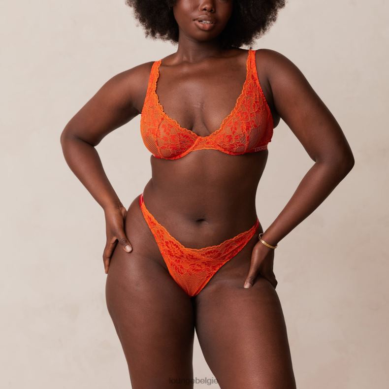 luxe balconette bh & string/slip set vrouwen rood Lounge ondergoed 008ZJ49 - Image 1