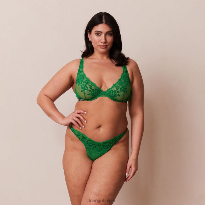 luxe balconette bh & string/slip set vrouwen smaragd Lounge ondergoed 008ZJ25 - Image 19