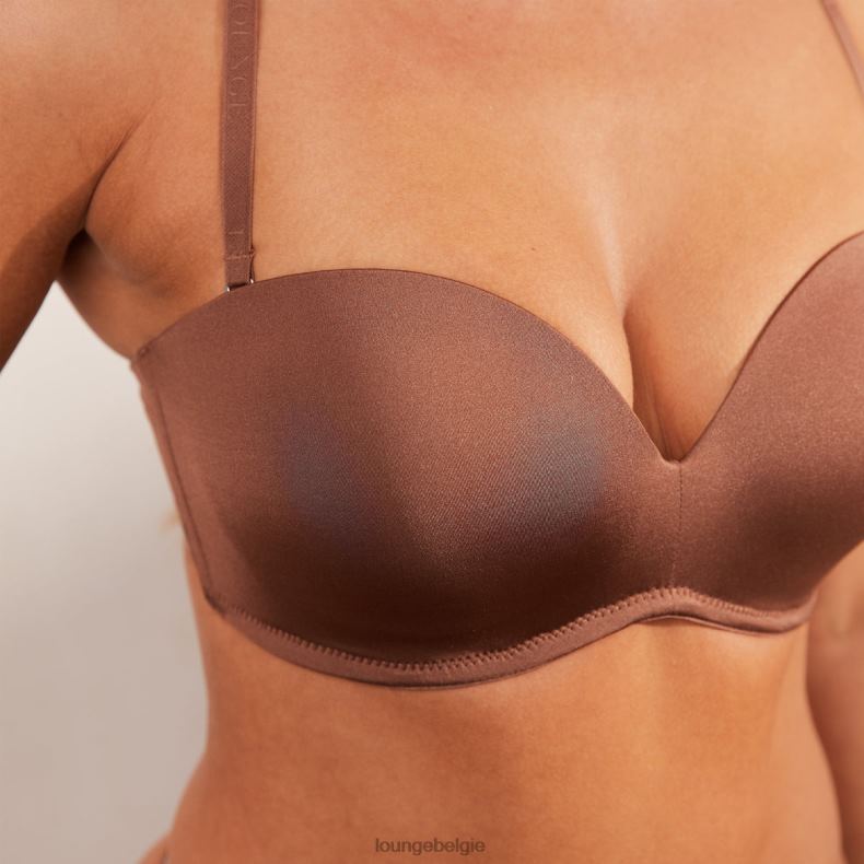 luxe strapless t-shirt bh en string set vrouwen kastanje Lounge ondergoed 008ZJ156 - Image 6