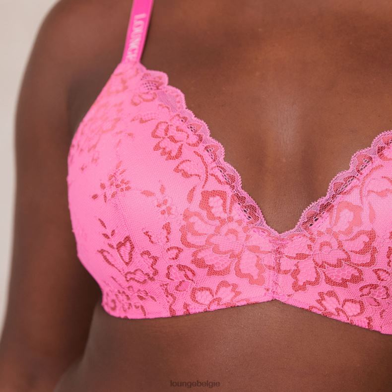 magische kanten bh en string set vrouwen felroze Lounge ondergoed 008ZJ215 - Image 7