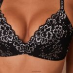magische kanten bh en string set vrouwen zwart Lounge ondergoed 008ZJ201 - Image 6