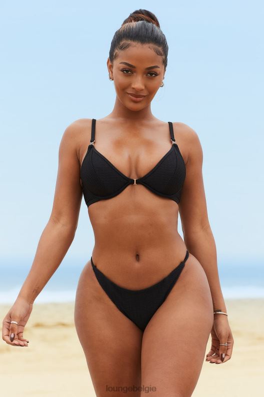 New Yorkse bikinislip met textuur vrouwen zwart Lounge badkleding 008ZJ983 - Image 4