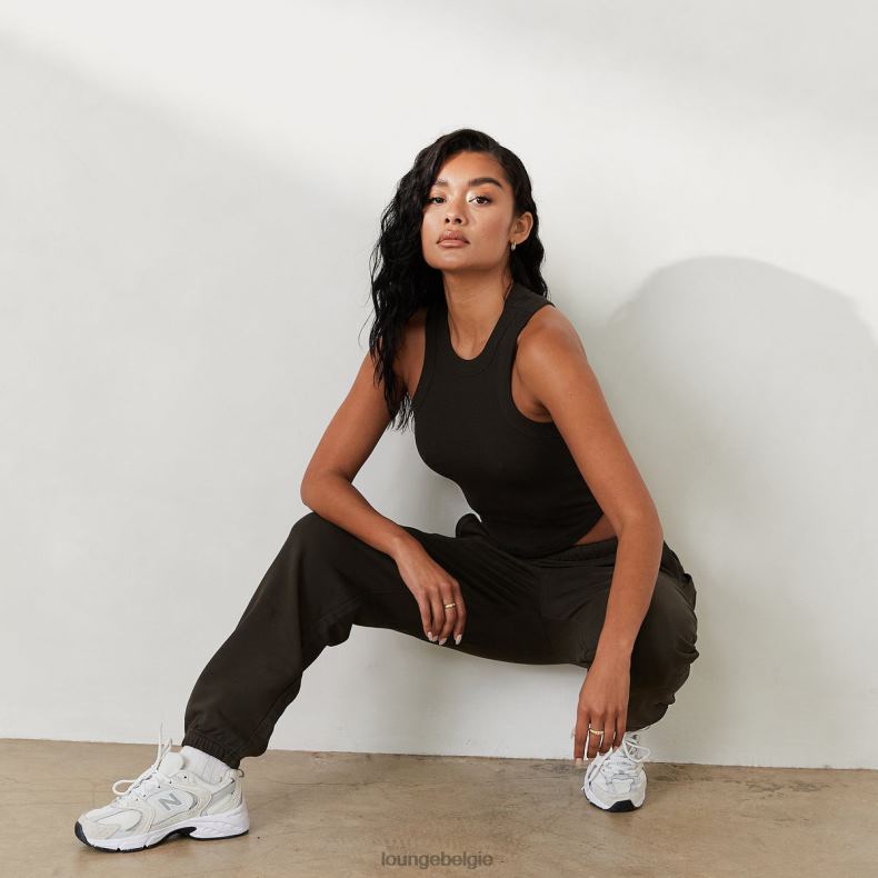 oversized joggingbroek x jess hunt vrouwen zwart gewassen Lounge kleding 008ZJ802 - Image 5