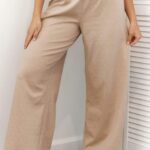 Pyjamabroek met ruches vrouwen nerts Lounge kleding 008ZJ942