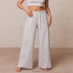 Pyjamabroek met ruches vrouwen vorst Lounge kleding 008ZJ943