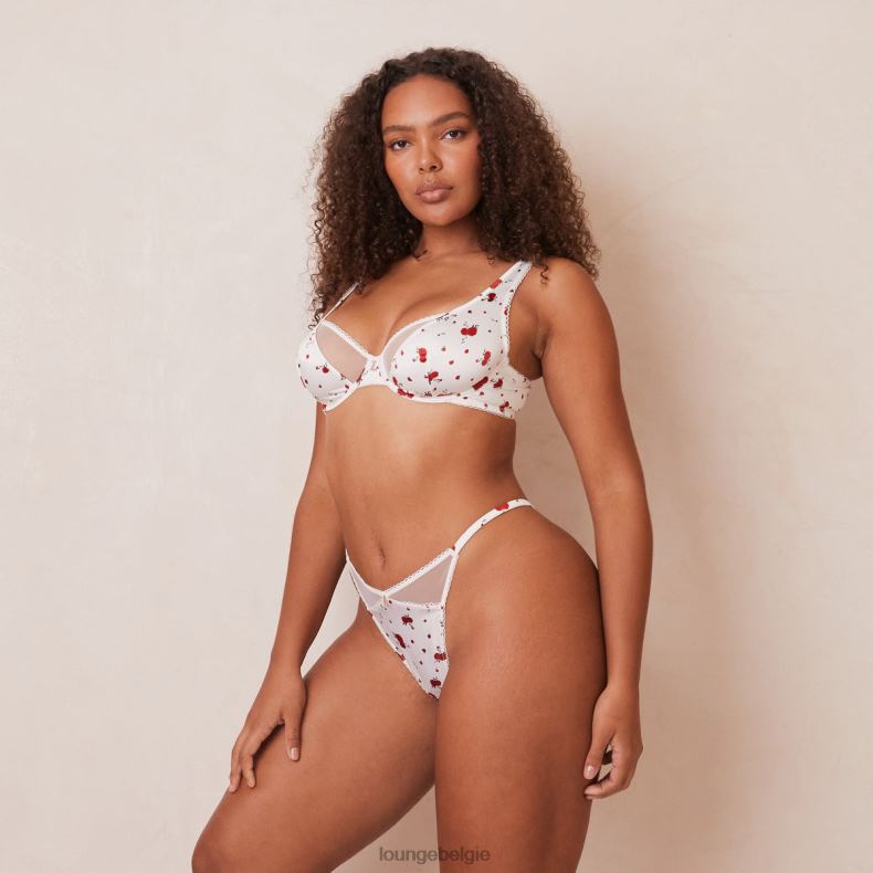 Rose balconnet bh en string set vrouwen wit Lounge ondergoed 008ZJ125 - Image 11