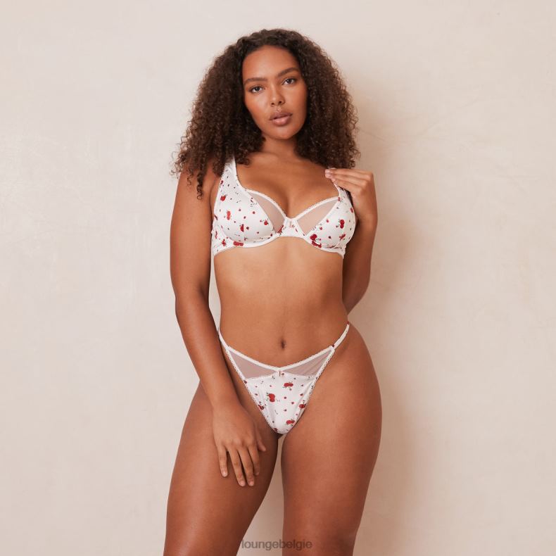 Rose balconnet bh en string set vrouwen wit Lounge ondergoed 008ZJ125 - Image 9