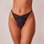 roze string vrouwen zwart Lounge ondergoed 008ZJ484