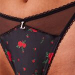 roze string vrouwen zwart Lounge ondergoed 008ZJ484 - Image 4