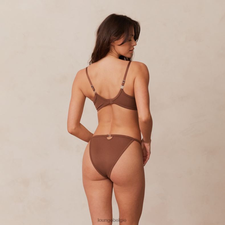 sculpt push-up T-shirt bh en g-string/slip set vrouwen kastanje Lounge ondergoed 008ZJ96 - Image 6