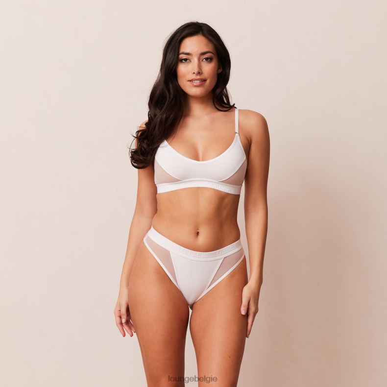 Set met contourmesh-bh en string/slip vrouwen wit Lounge ondergoed 008ZJ216 - Image 11