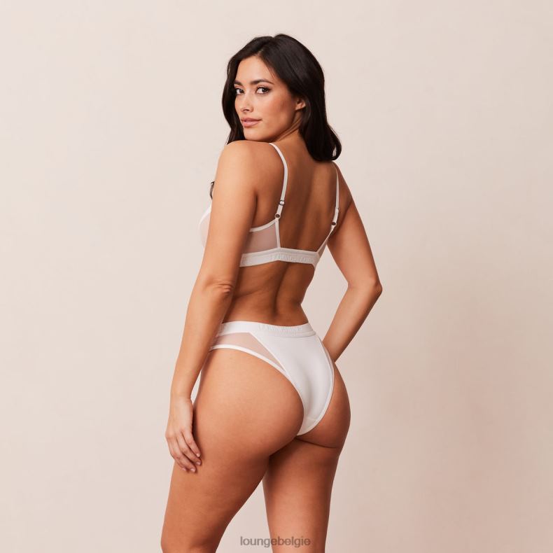 Set met contourmesh-bh en string/slip vrouwen wit Lounge ondergoed 008ZJ216 - Image 10