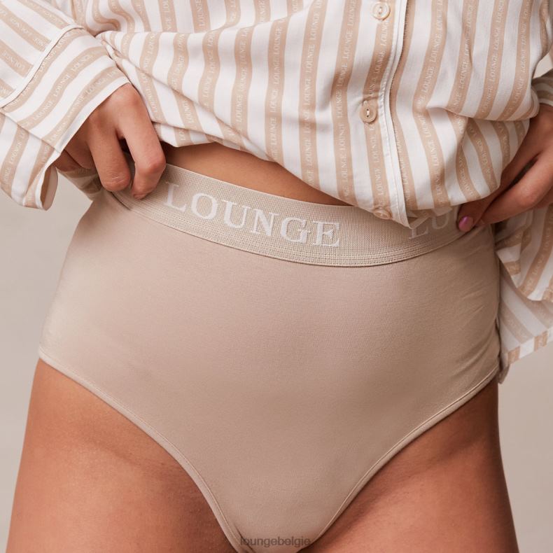 Set met oversized pyjamashirt en slip met krijtstreep vrouwen nerts Lounge kleding 008ZJ947 - Image 3
