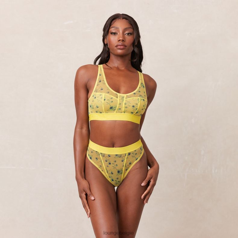 set_van_bralette_en_string_met_bloemenmesh_vrouwen_geel_lounge_ondergoed_008zj229.jpg Set van bralette en string met bloemenmesh vrouwen geel Lounge ondergoed 008ZJ229 - Image 1