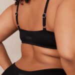Set van geribbelde triangelbeha en string/slip vrouwen zwart Lounge ondergoed 008ZJ233 - Image 17