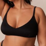 Set van geribbelde triangelbeha en string/slip vrouwen zwart Lounge ondergoed 008ZJ233 - Image 24