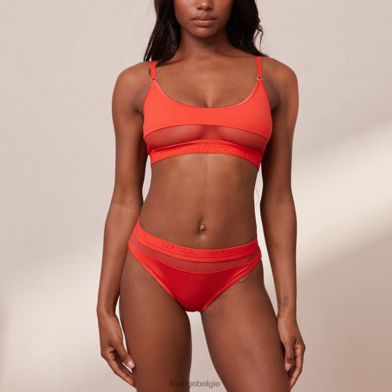 Set van mesh bh en string/slip vrouwen rood Lounge ondergoed 008ZJ197 - Image 11