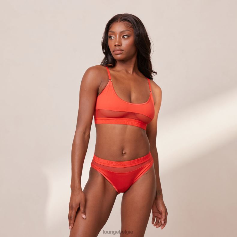 Set van mesh bh en string/slip vrouwen rood Lounge ondergoed 008ZJ197 - Image 9