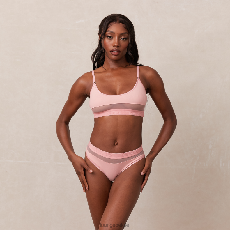 Set van mesh bh en string/slip vrouwen roze Lounge ondergoed 008ZJ184 - Image 5