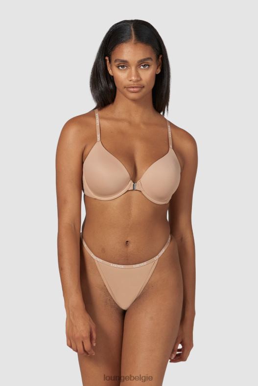 Set van T-shirt-bh en string/slip met gladde sluiting aan de voorkant vrouwen Honing Lounge ondergoed 008ZJ148 - Image 11