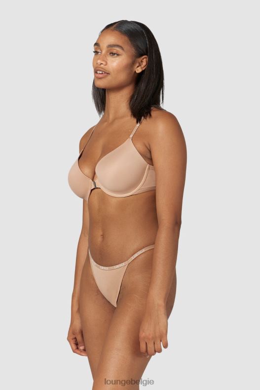 Set van T-shirt-bh en string/slip met gladde sluiting aan de voorkant vrouwen Honing Lounge ondergoed 008ZJ148 - Image 7