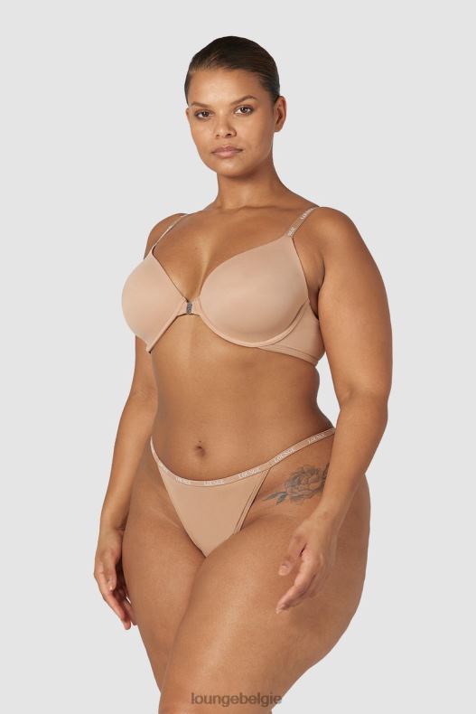 Set van T-shirt-bh en string/slip met gladde sluiting aan de voorkant vrouwen Honing Lounge ondergoed 008ZJ148 - Image 9