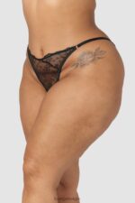 slinky slipje met open achterkant vrouwen zwart Lounge ondergoed 008ZJ252 - Image 6