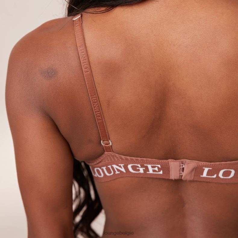 Ultracomfortabele geribbelde T-shirt-bh en stringset vrouwen mokka Lounge ondergoed 008ZJ40 - Image 8