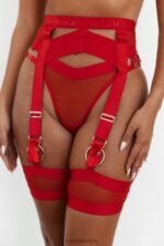 venus intimi ingesteld vrouwen rood Lounge ondergoed 008ZJ620 - Image 5