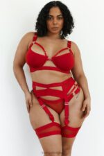 venus intimi ingesteld vrouwen rood Lounge ondergoed 008ZJ620 - Image 7