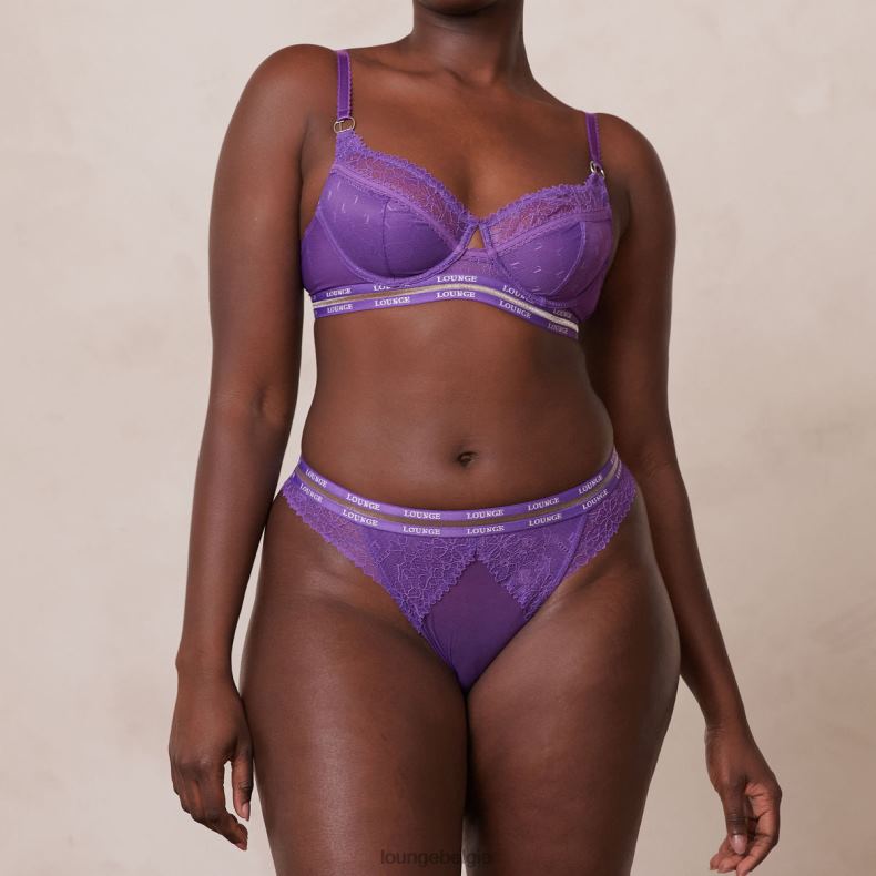 Vogue balconette bh & string/slip set vrouwen paars Lounge ondergoed 008ZJ75 - Image 8
