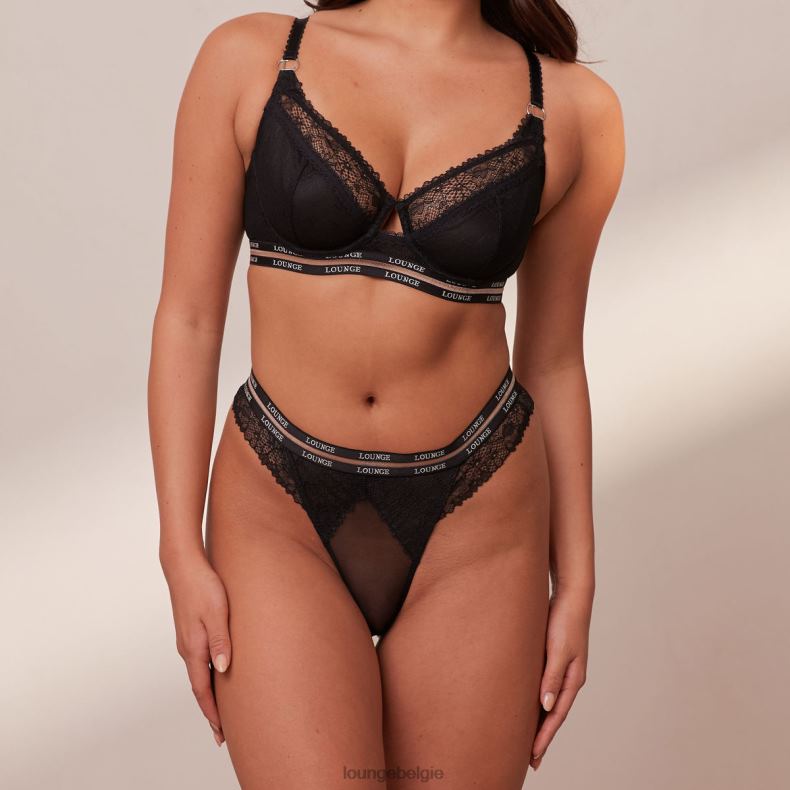 Vogue balconette bh & string/slip set vrouwen zwart Lounge ondergoed 008ZJ69 - Image 13