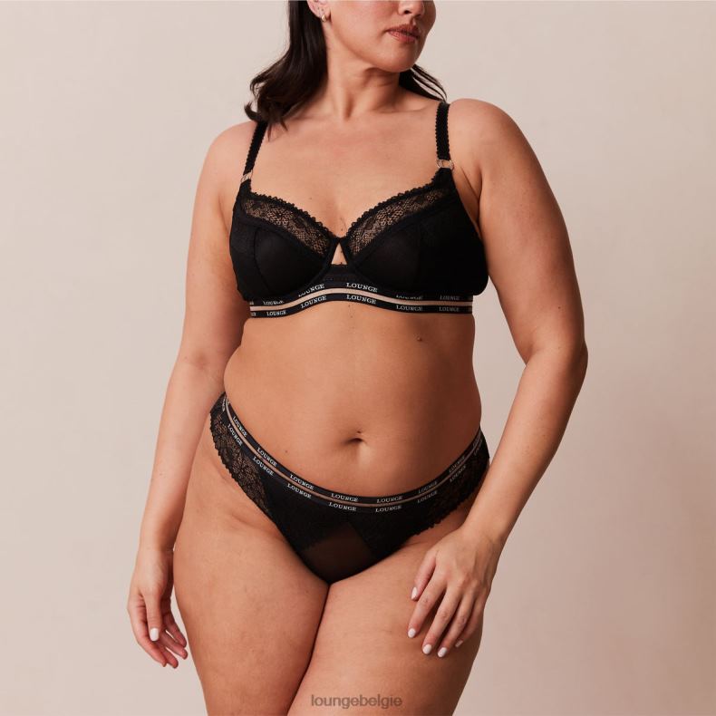 Vogue balconette bh & string/slip set vrouwen zwart Lounge ondergoed 008ZJ69 - Image 14